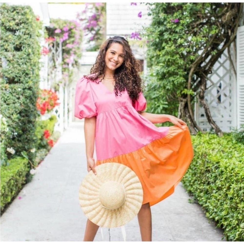 Crosby Hot Pink and Orange Brawley Dress - Picture 14 of 15